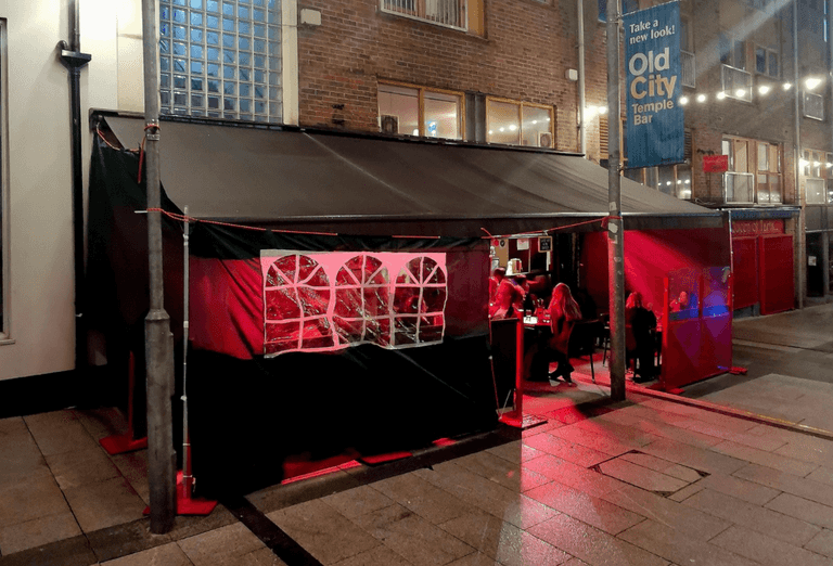 PICS: Dublin wine bar models handy new rain cover 
